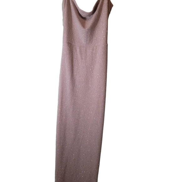 NWT Windsor Evening Dress Special Occasion Back Side Slit Ivory Glitter Gown - Picture 7 of 7